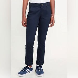 Old Navy Casual Navy Blue Pants Slim Uniform Pants Girls 12
